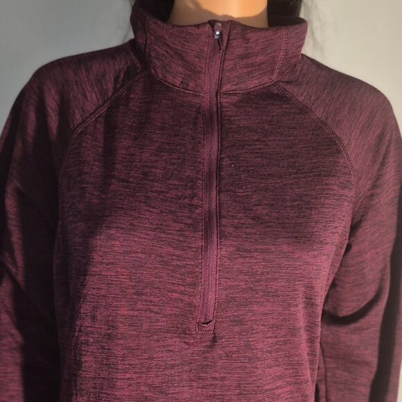 AVIA stylish athletic jacket w/ zippered bust, Maroon/black blend in size XXL - Picture 2 of 16